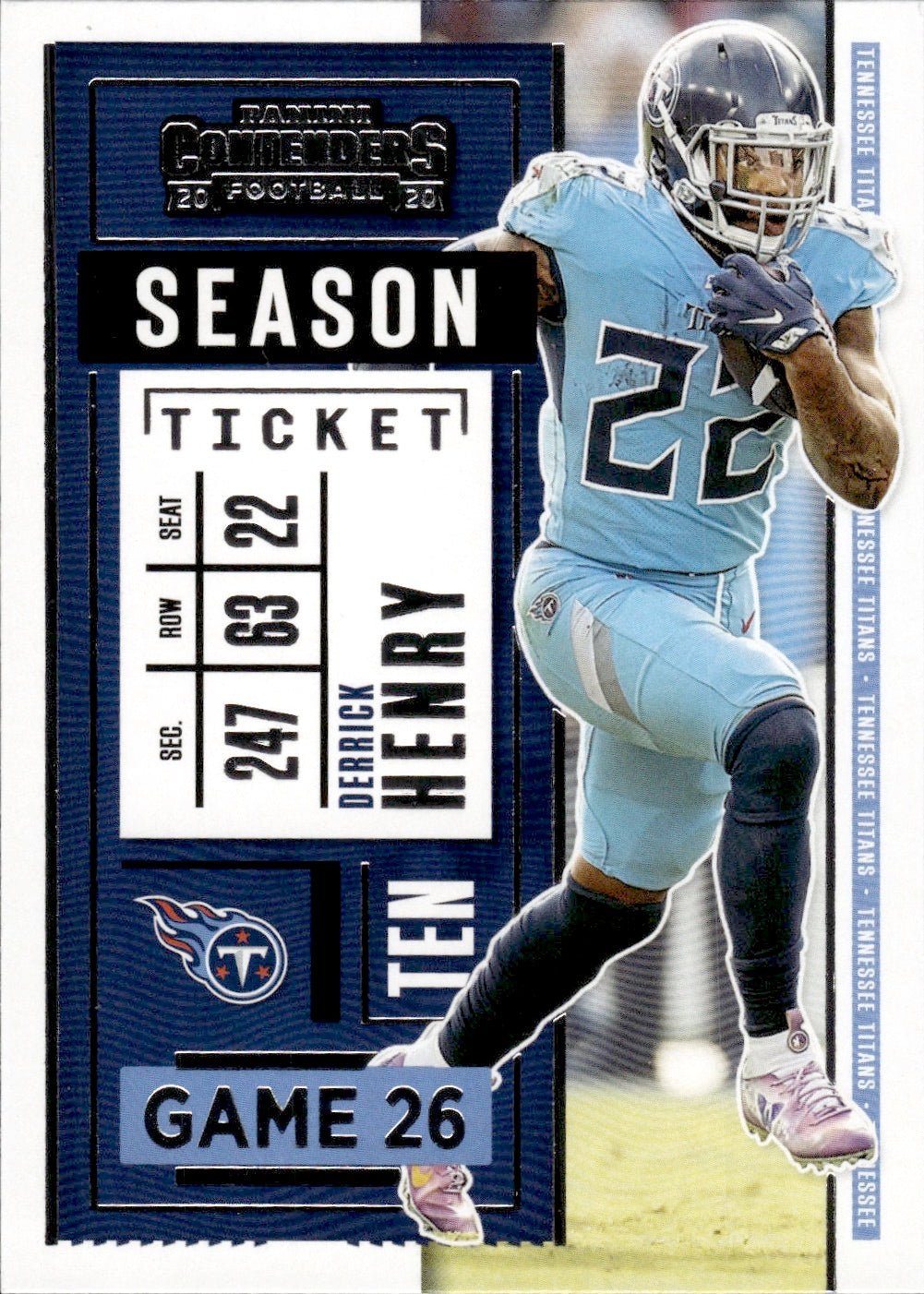 2020 Panini Contenders Football #11 Derrick Henry - Tennessee Titans