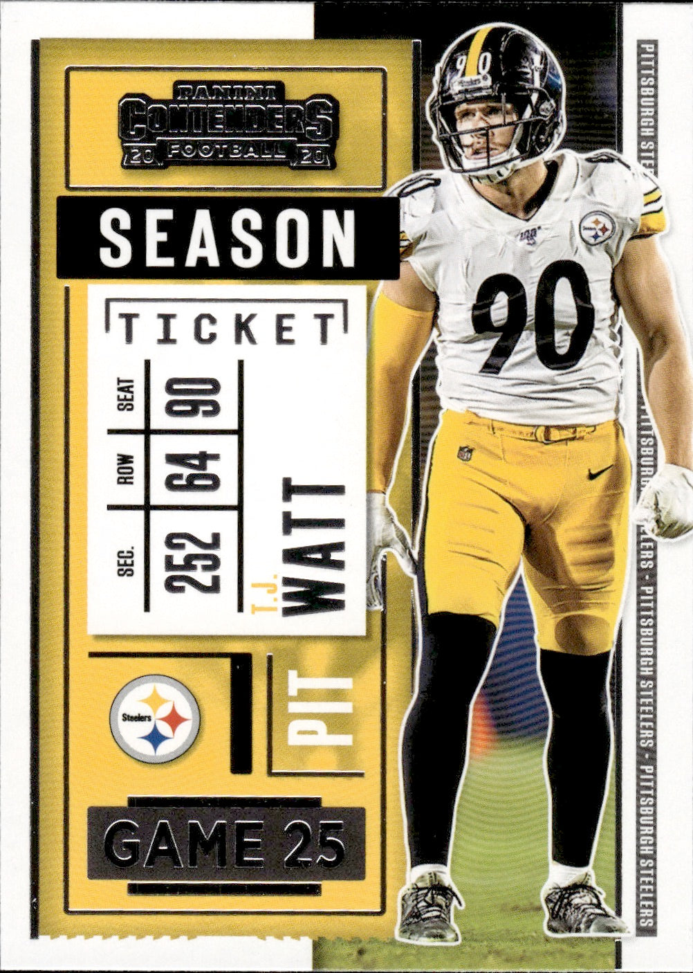 2020 Panini Contenders Football #18 T.J. Watt - Pittsburgh Steelers