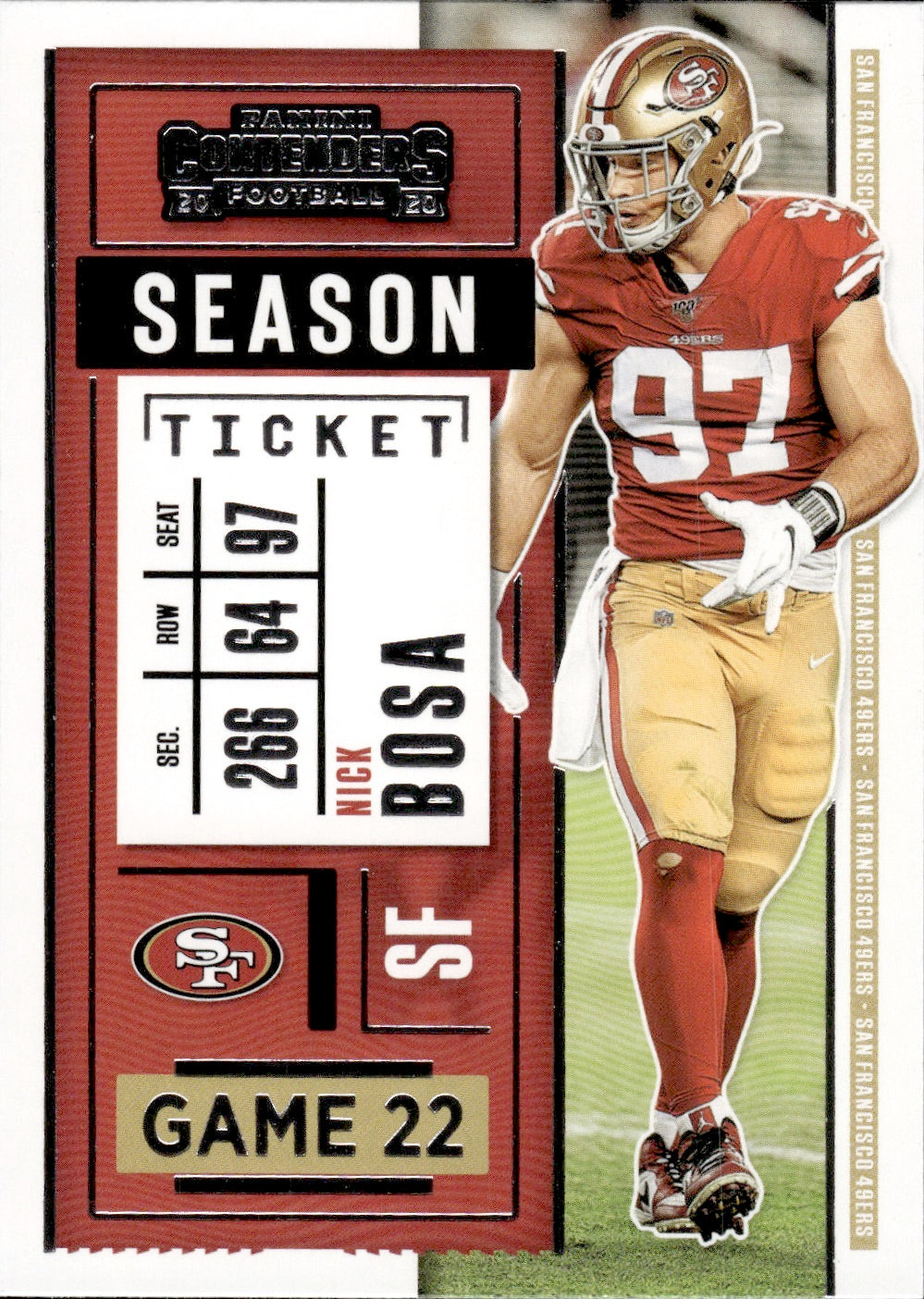 2020 Panini Contenders Football #23 Nick Bosa - San Fransisco 49ers