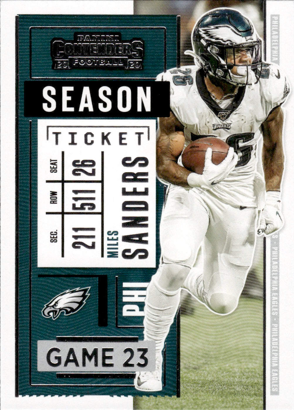 2020 Panini Contenders Football #28 Miles Sanders - Philadelphia Eagles