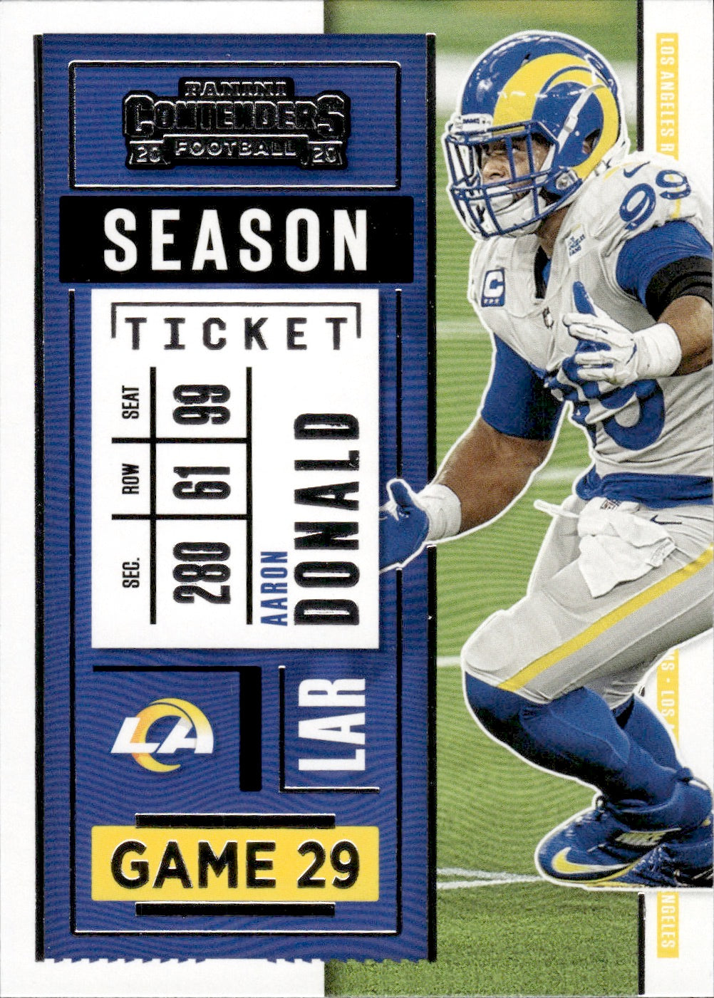 2020 Panini Contenders Football #53 Aaron Donald - Los Angeles Rams