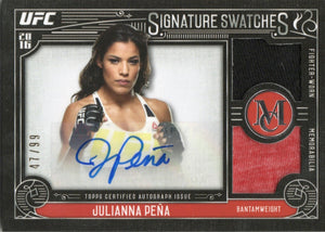 2020 Topps UFC Museum Collection - Signature Swatches /99 #SDRA Julianna Pena - Bantamweight