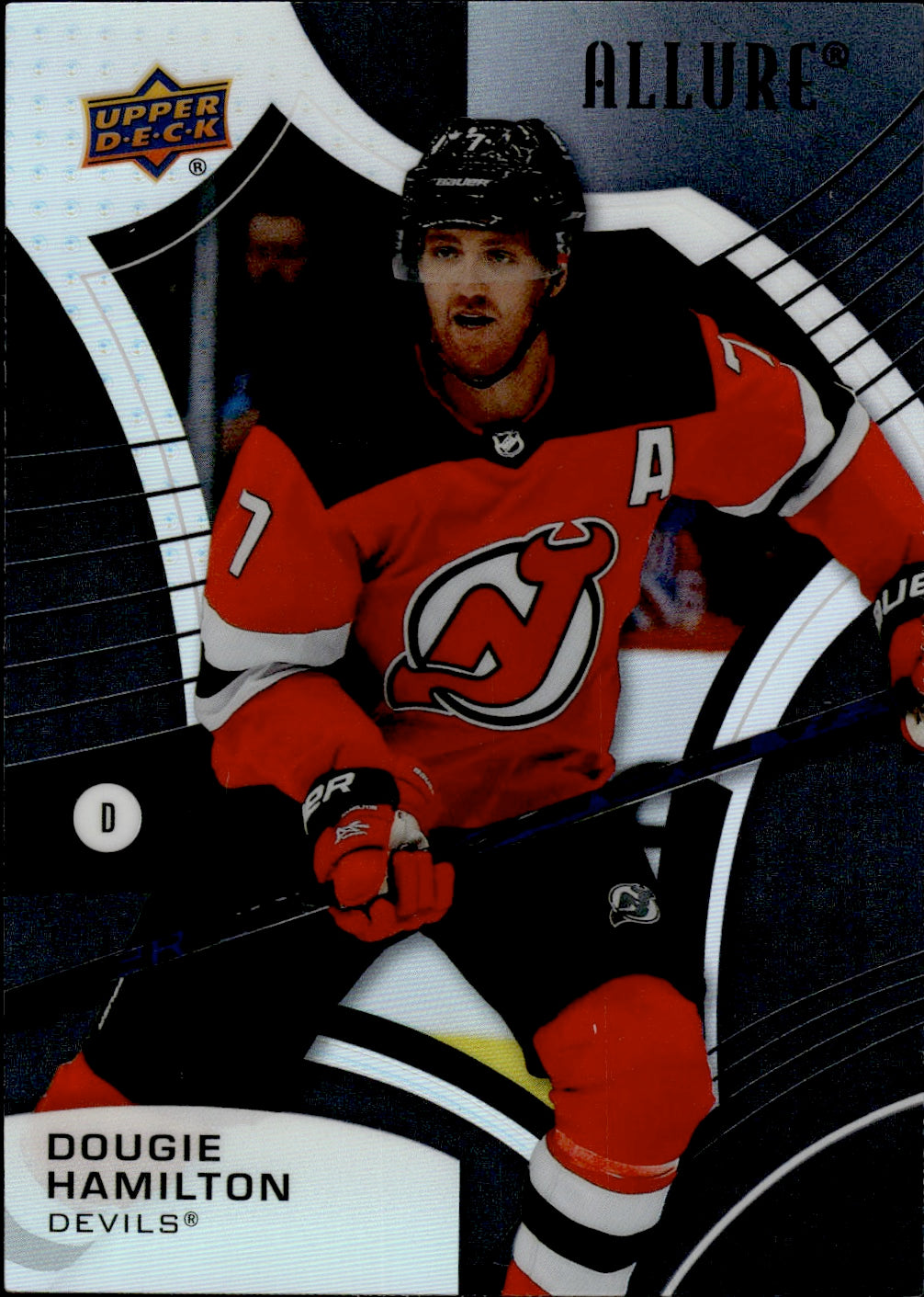 2021-22 Upper Deck Allure Hockey Base Black Rainbow #23 Dougie Hamilton - New Jersey Devils