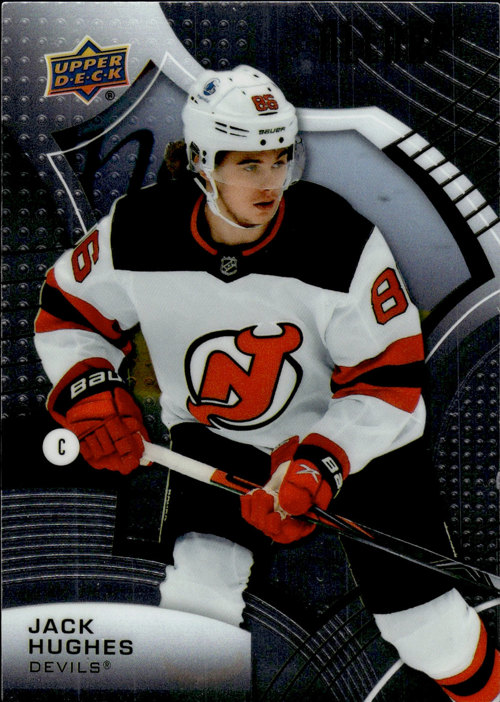 2021-22 Upper Deck Allure Hockey Base #100 Jack Hughes - New Jersey Devils