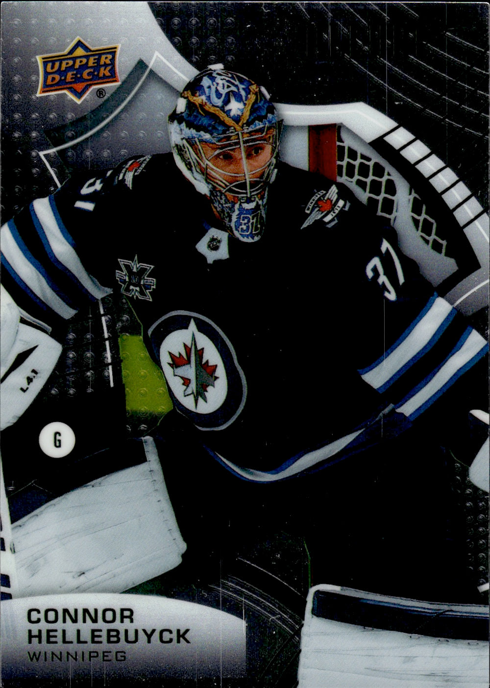 2021-22 Upper Deck Allure Hockey Base #87 Connor Hellebuyck - Winnipeg Jets