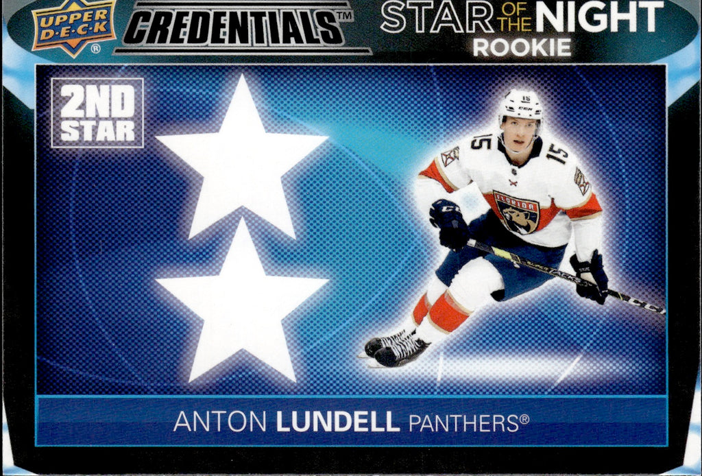 2021-22 Upper Deck Credentials Hockey - 2nd Star Of The Night - Rookie #2SR-5 Anton Lundell - Florida Panthers