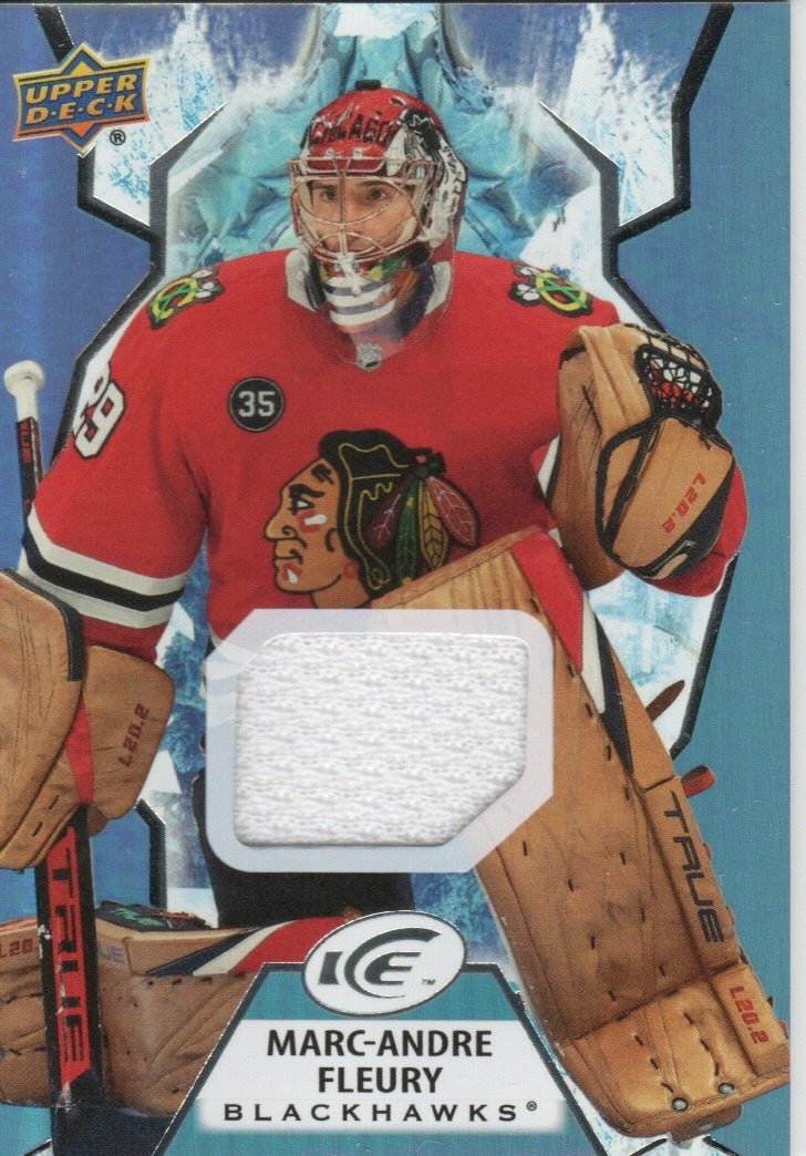 2021-22 Upper Deck Ice Hockey - Base - Jersey Relic #58 Marc Andre Fleury - Chicago Blackhawks