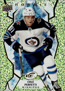 2021-22 Upper Deck Ice Hockey Green Rookie #104 Cole Perfetti - Winnipeg Jets