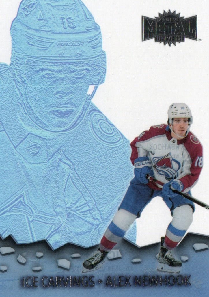 2021-22 Upper Deck Metal Universe Hockey - Ice Carvings #IC-28 Alex Newhook - Colorado Avalanche