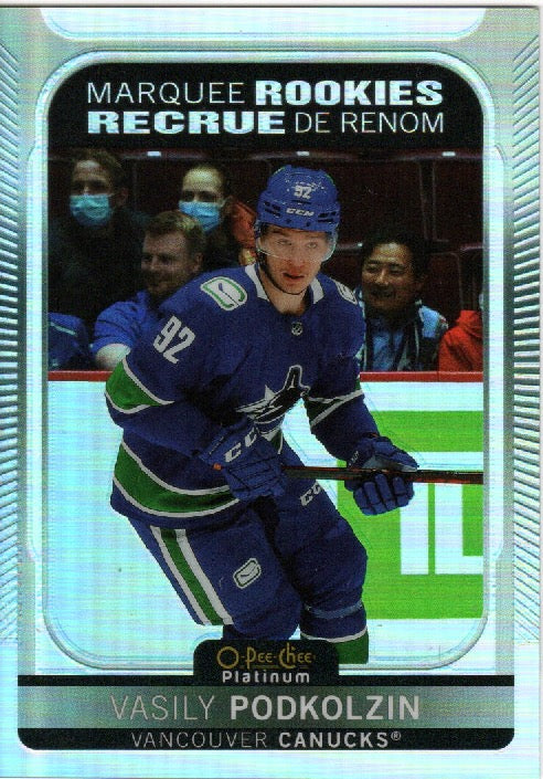 2021-22 Upper Deck O-Pee-Chee Platinum Hockey - Base - Marquee Rookies #297 Vasily Podkolzin - Vancouver Canucks