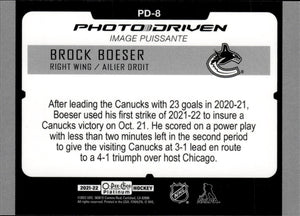 2021-22 Upper Deck O-Pee-Chee Platinum Hockey - Photo Driven #PD-8 Brock Boeser - Vancouver Canucks