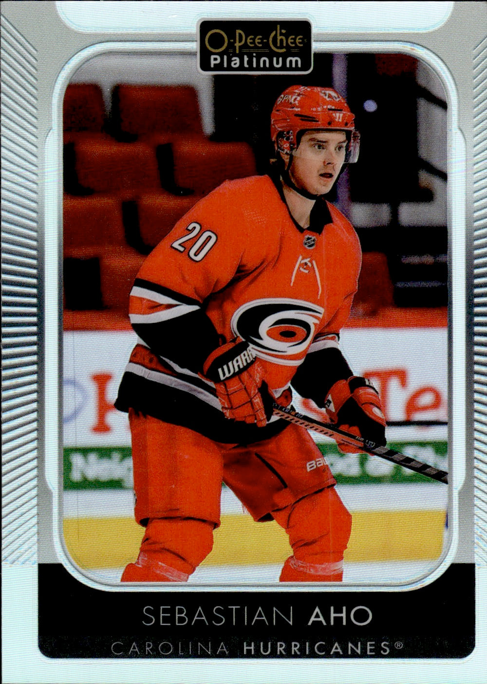 2021-22 Upper Deck O-Pee-Chee Platinum Hockey Base Rainbow #12 Sebastian Aho - Carolina Hurricanes