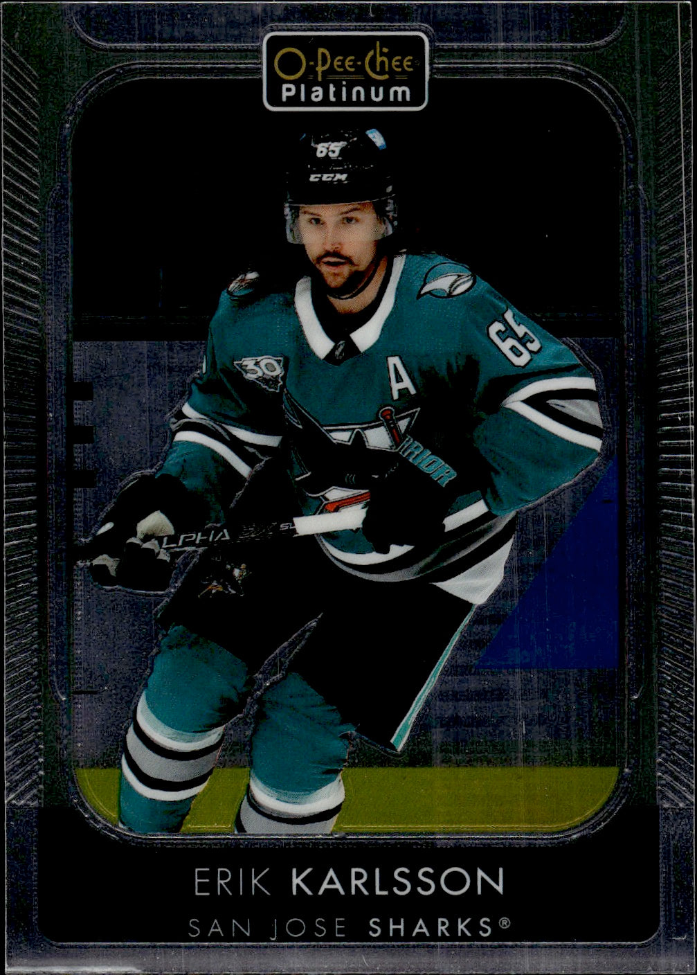 2021-22 Upper Deck O-Pee-Chee Platinum Hockey Base #11 Erik Karlsson - San Jose Sharks