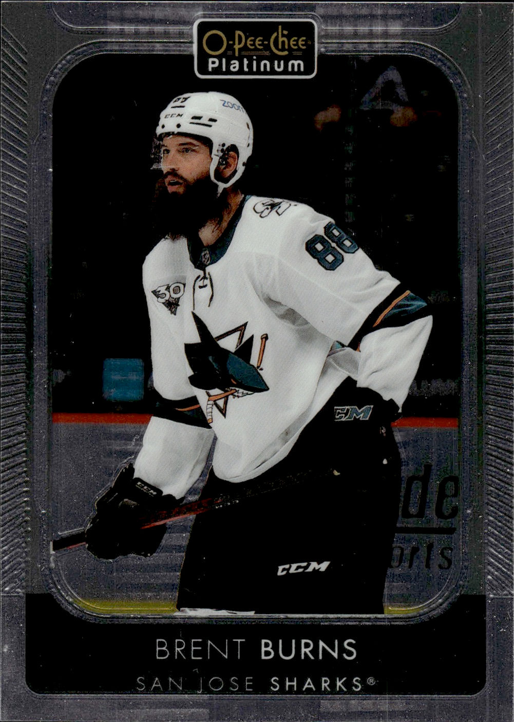 2021-22 Upper Deck O-Pee-Chee Platinum Hockey Base #124 Brent Burns - San Jose Sharks