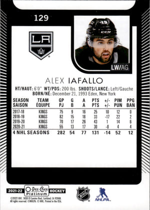 2021-22 Upper Deck O-Pee-Chee Platinum Hockey Base #129 Alex Iafallo - Los Angeles Kings