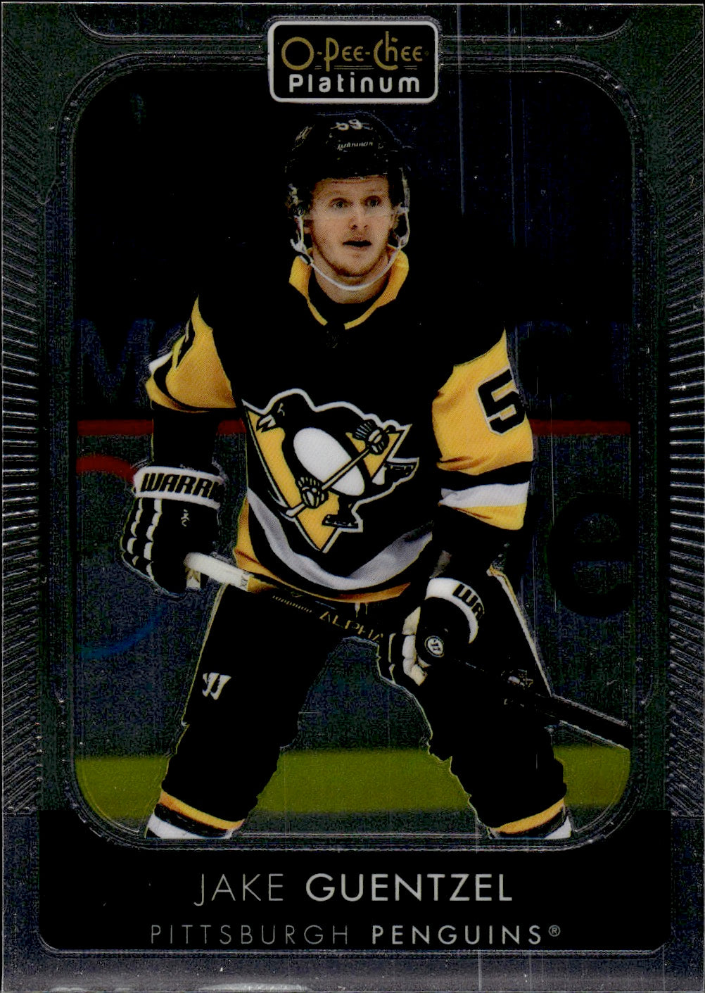 2021-22 Upper Deck O-Pee-Chee Platinum Hockey Base #21 Jake Guentzel - Pittsburgh Penguins