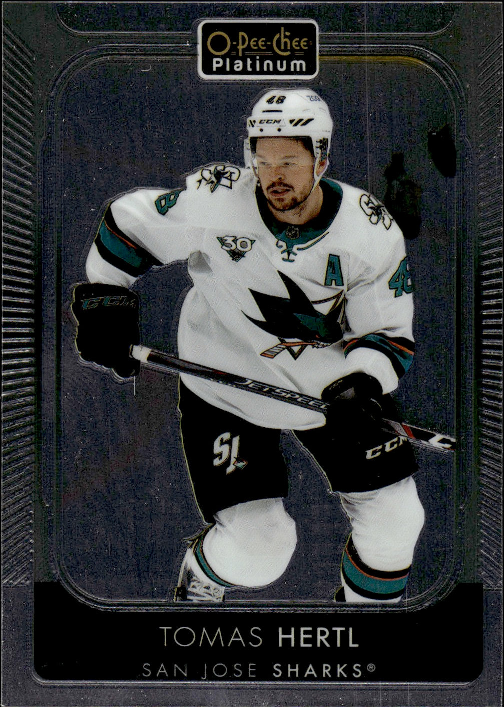 2021-22 Upper Deck O-Pee-Chee Platinum Hockey Base #26 Tomas Hertl - San Jose Sharks