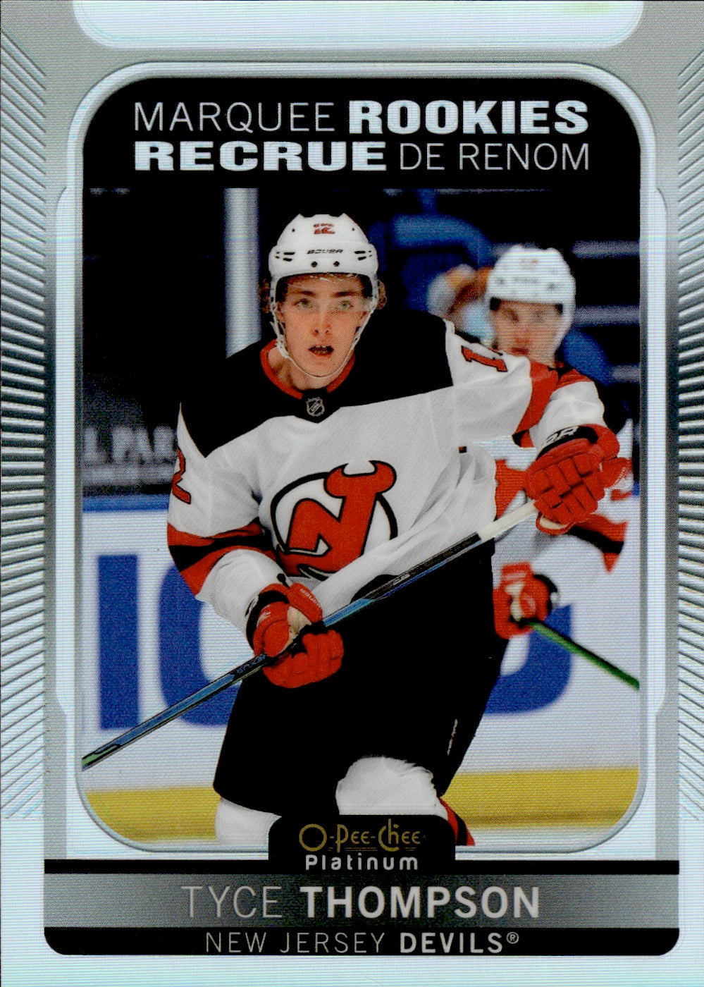 2021-22 Upper Deck O-Pee-Chee Platinum Hockey Marquee Rookie Rainbow #220 Tyce Thompson - New Jersey Devils