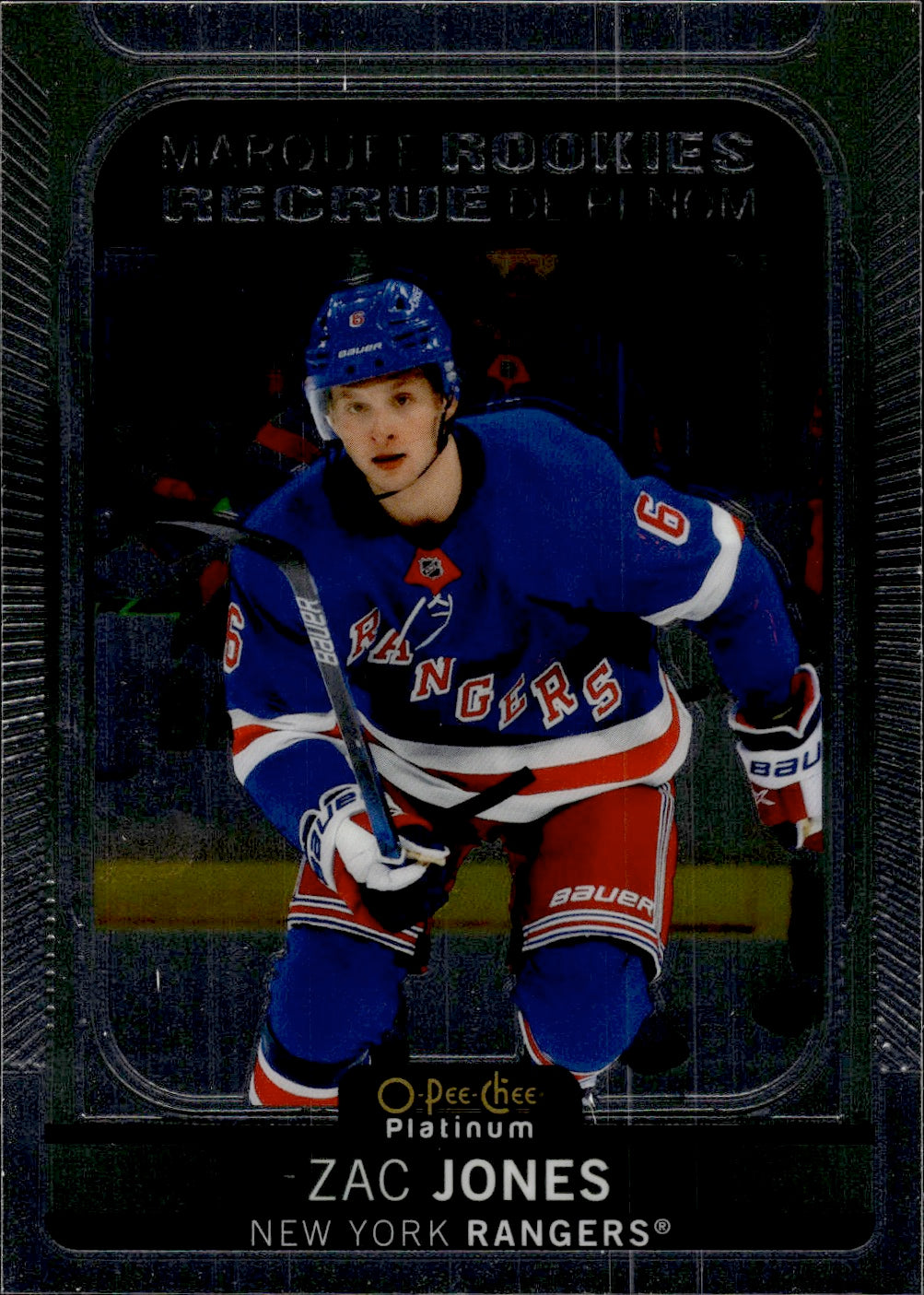 2021-22 Upper Deck O-Pee-Chee Platinum Hockey Marquee Rookie #211 Zac Jones - New York Rangers