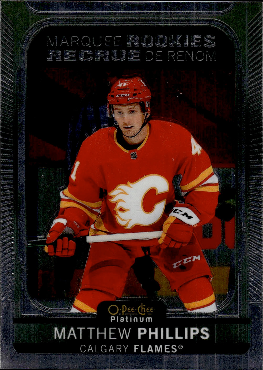 2021-22 Upper Deck O-Pee-Chee Platinum Hockey Marquee Rookie #216 Matthew Phillips - Calgary Flames