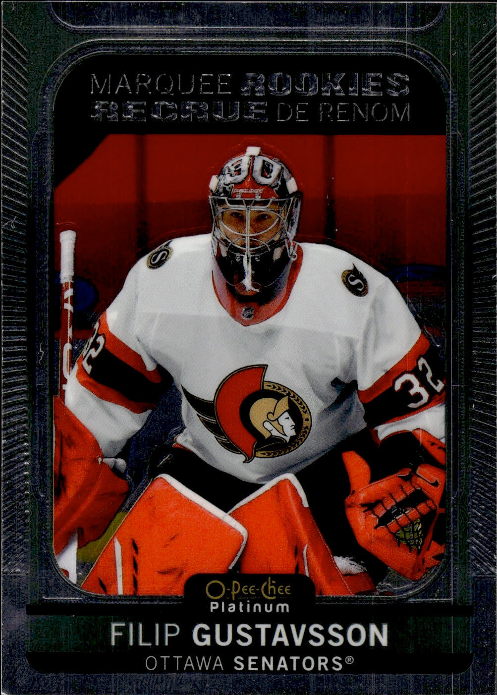 2021-22 Upper Deck O-Pee-Chee Platinum Hockey Marquee Rookie #229 Filip Gustavsson - Ottawa Senators