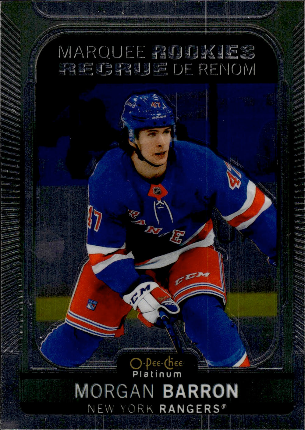 2021-22 Upper Deck O-Pee-Chee Platinum Hockey Marquee Rookie #231 Morgan Barron - New York Rangers