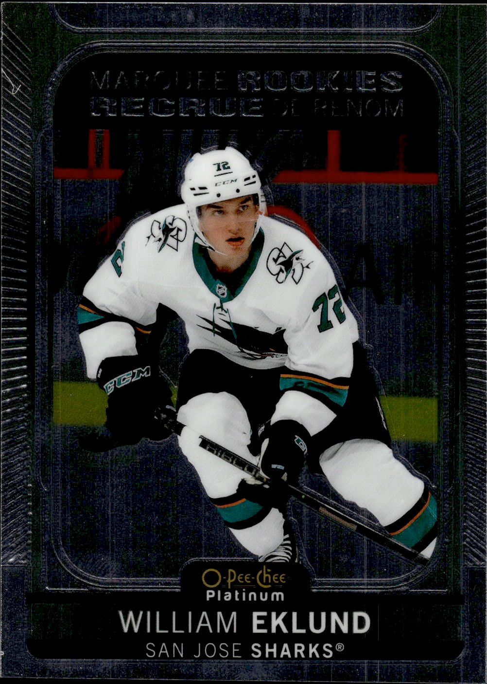 2021-22 Upper Deck O-Pee-Chee Platinum Hockey Marquee Rookie #298 William Eklund - San Jose Sharks