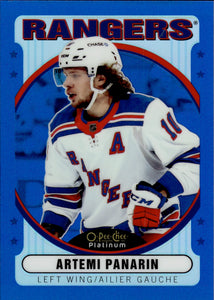 2021-22 Upper Deck O-Pee-Chee Platinum Hockey Retro Blue Rainbow /199 #R-13 Artemi Panarin - New York Rangers