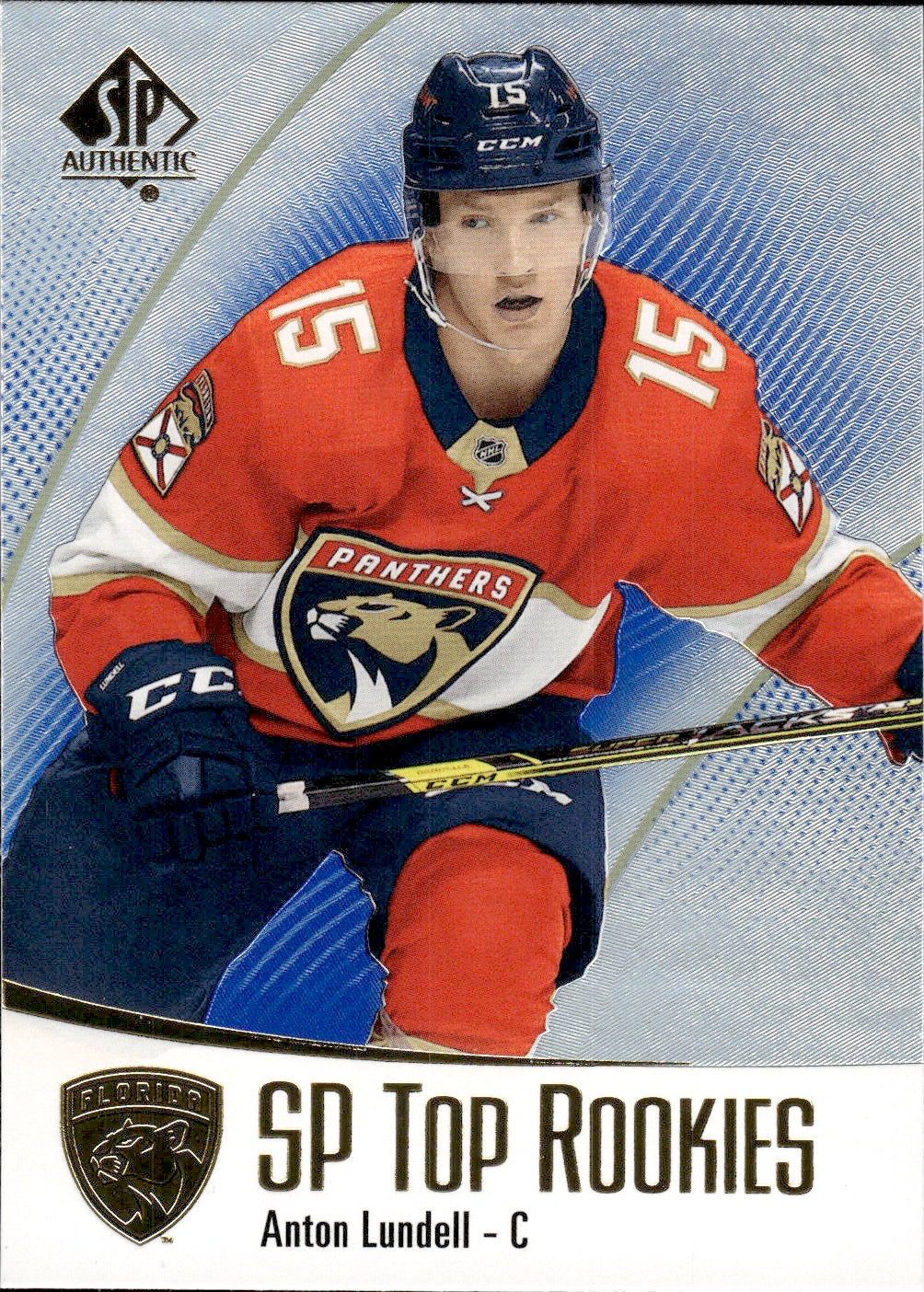 2021-22 Upper Deck SP Authentic Hockey - Top Rookies #TR-18 Anton Lundell - Florida Panthers