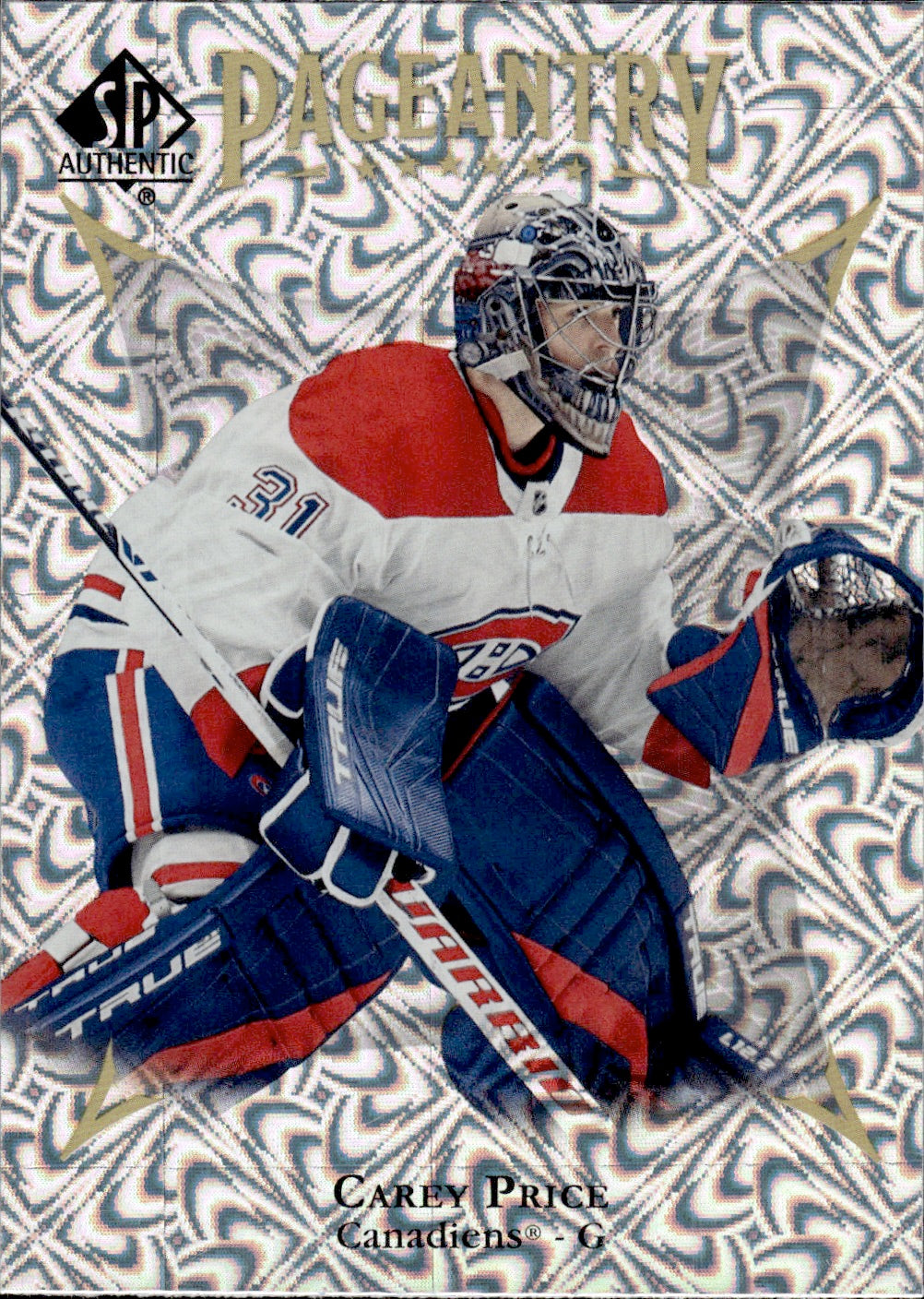 2021-22 Upper Deck SP Authentic Hockey Pageantry #P-13 Carey Price - Montreal Canadiens