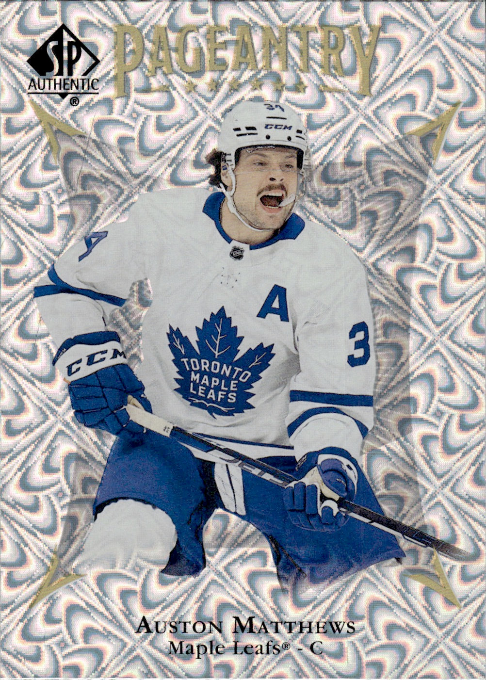 2021-22 Upper Deck SP Authentic Hockey Pageantry #P-30 Auston Matthews - Toronto Maple Leafs