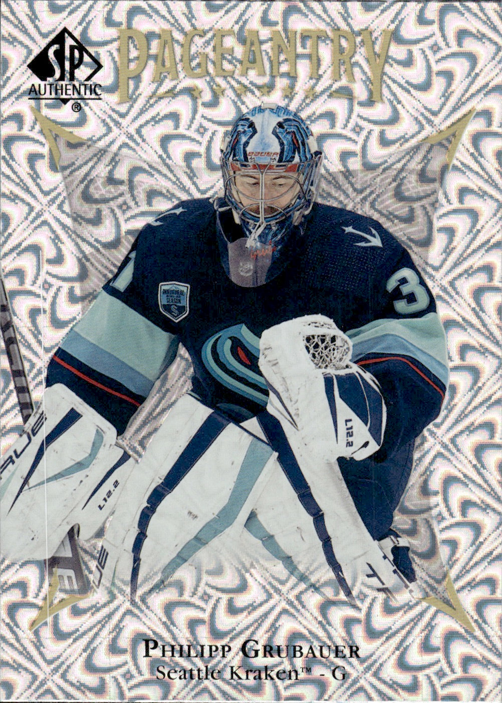 2021-22 Upper Deck SP Authentic Hockey Pageantry #P-3 Philipp Grubauer - Seattle Kraken