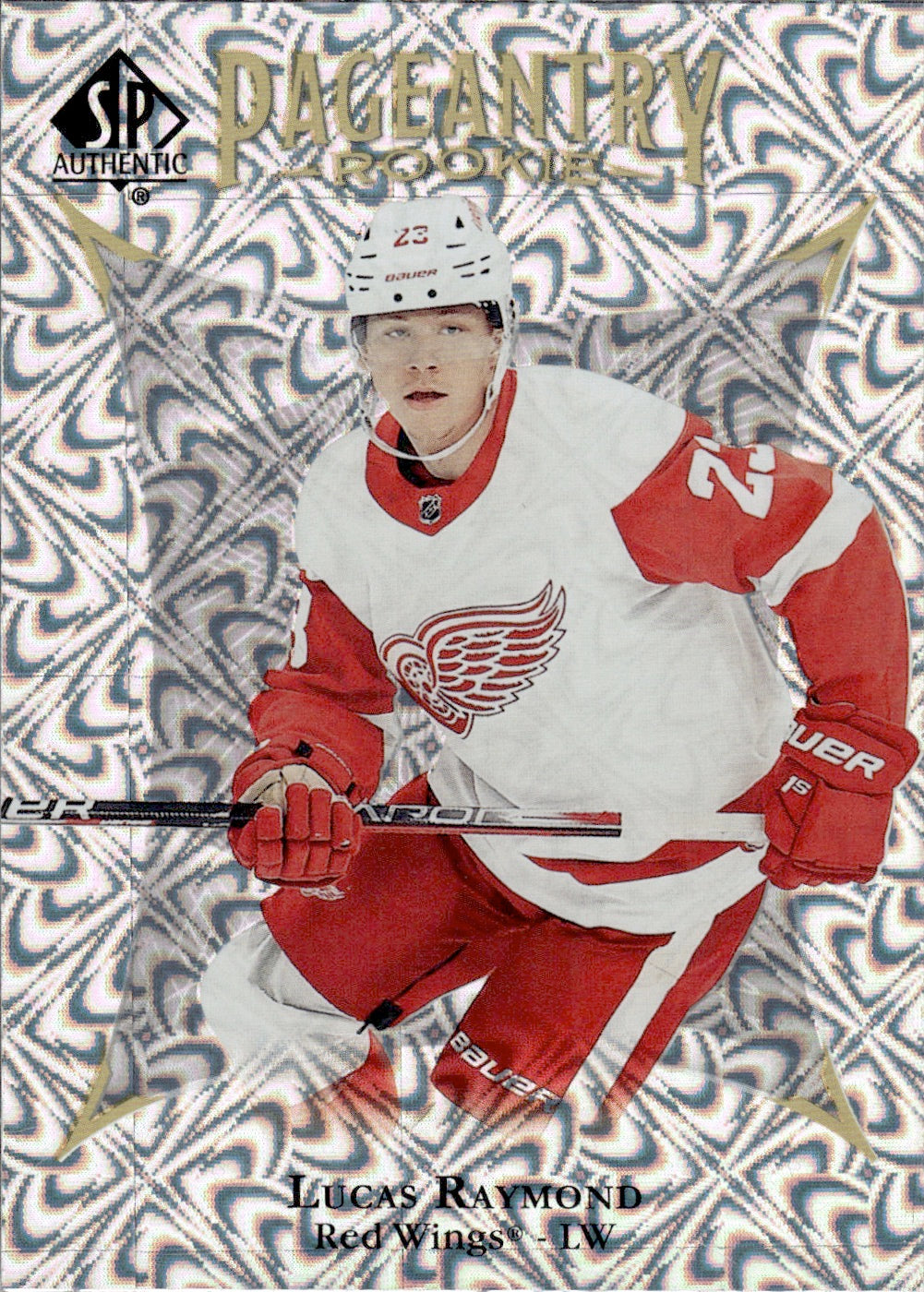 2021-22 Upper Deck SP Authentic Hockey Pageantry #P-68 Lucas Raymond - Detroit Red Wings