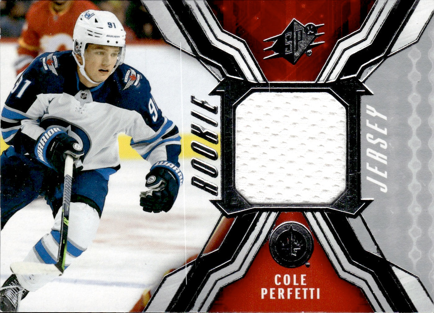 2021-22 Upper Deck SPX Hockey - Rookie Jersey #RJ-CP Cole Perfetti - Winnipeg Jets