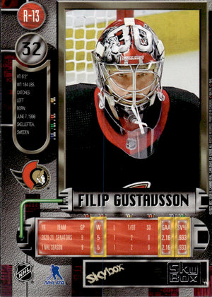 2021-22 Upper Deck Skybox Metal Universe Hockey 1997-98 Retro Rookie #R-13 Filip Gustavsson - Ottawa Senators