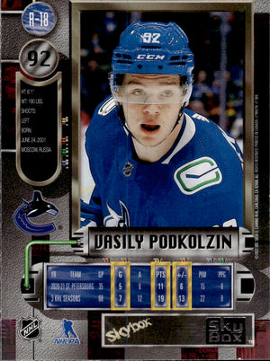 2021-22 Upper Deck Skybox Metal Universe Hockey 1997-98 Retro Rookie #R-18 Vasily Podkolzin - Vancouver Canucks