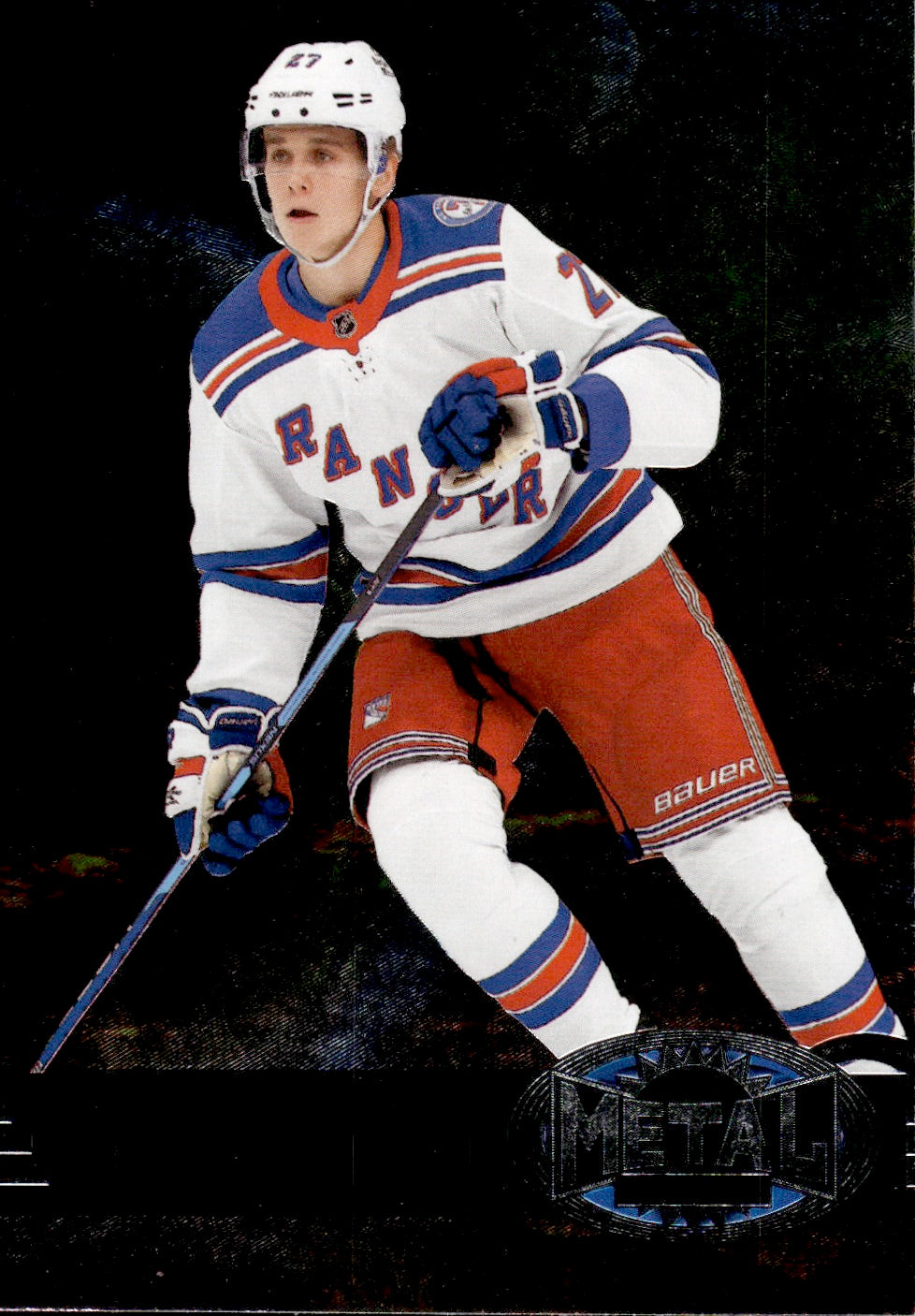 2021-22 Upper Deck Skybox Metal Universe Hockey 1997-98 Retro Rookie #R-38 Nils Lundkvist - New York Rangers