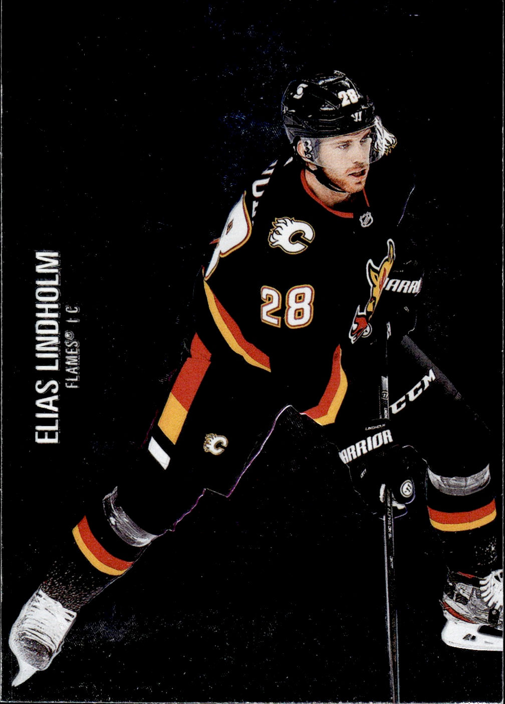 2021-22 Upper Deck Skybox Metal Universe Hockey Alt Jersey #136 Elias Lindholm - Calgary Flames