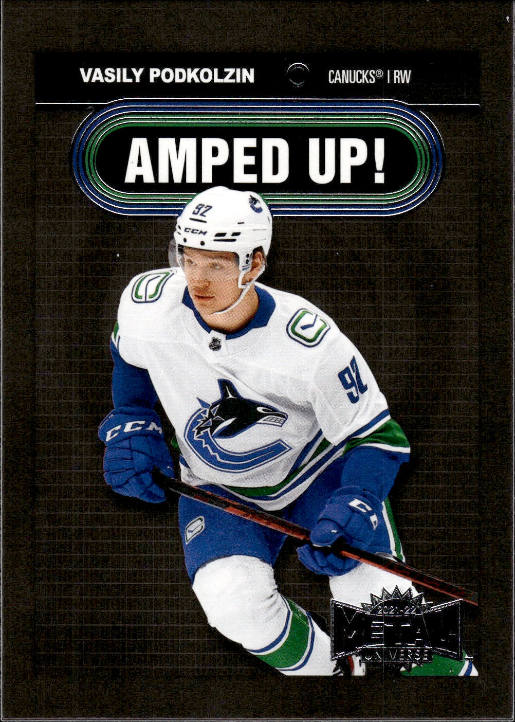 2021-22 Upper Deck Skybox Metal Universe Hockey Amped Up #AU-23 Vasily Podkolzin - Vancouver Canucks