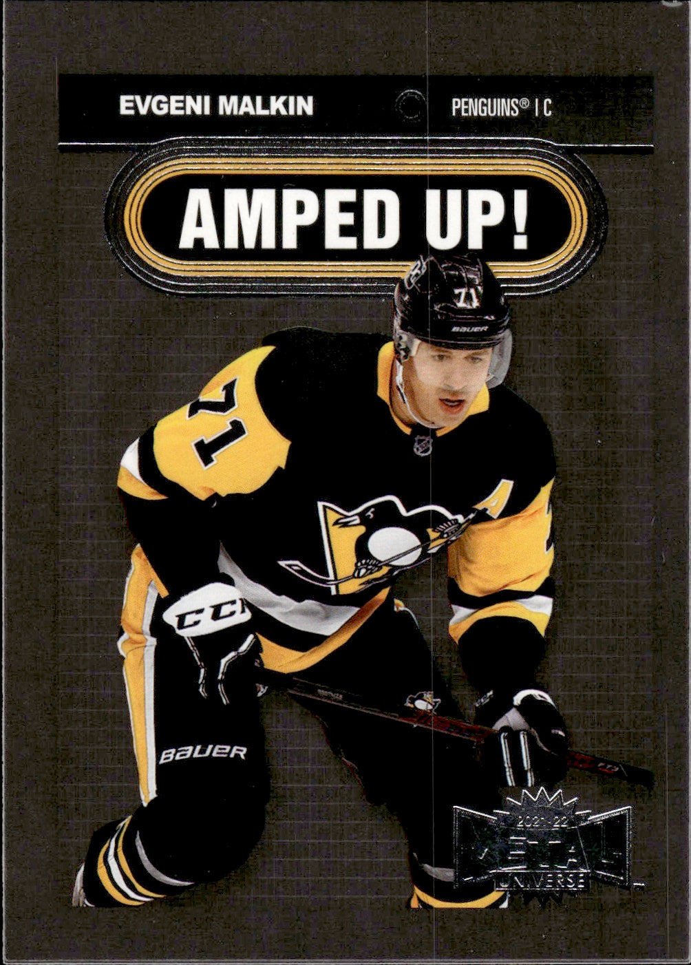 2021-22 Upper Deck Skybox Metal Universe Hockey Amped Up #AU-2 Evgeni Malkin - Pittsburgh Penguins