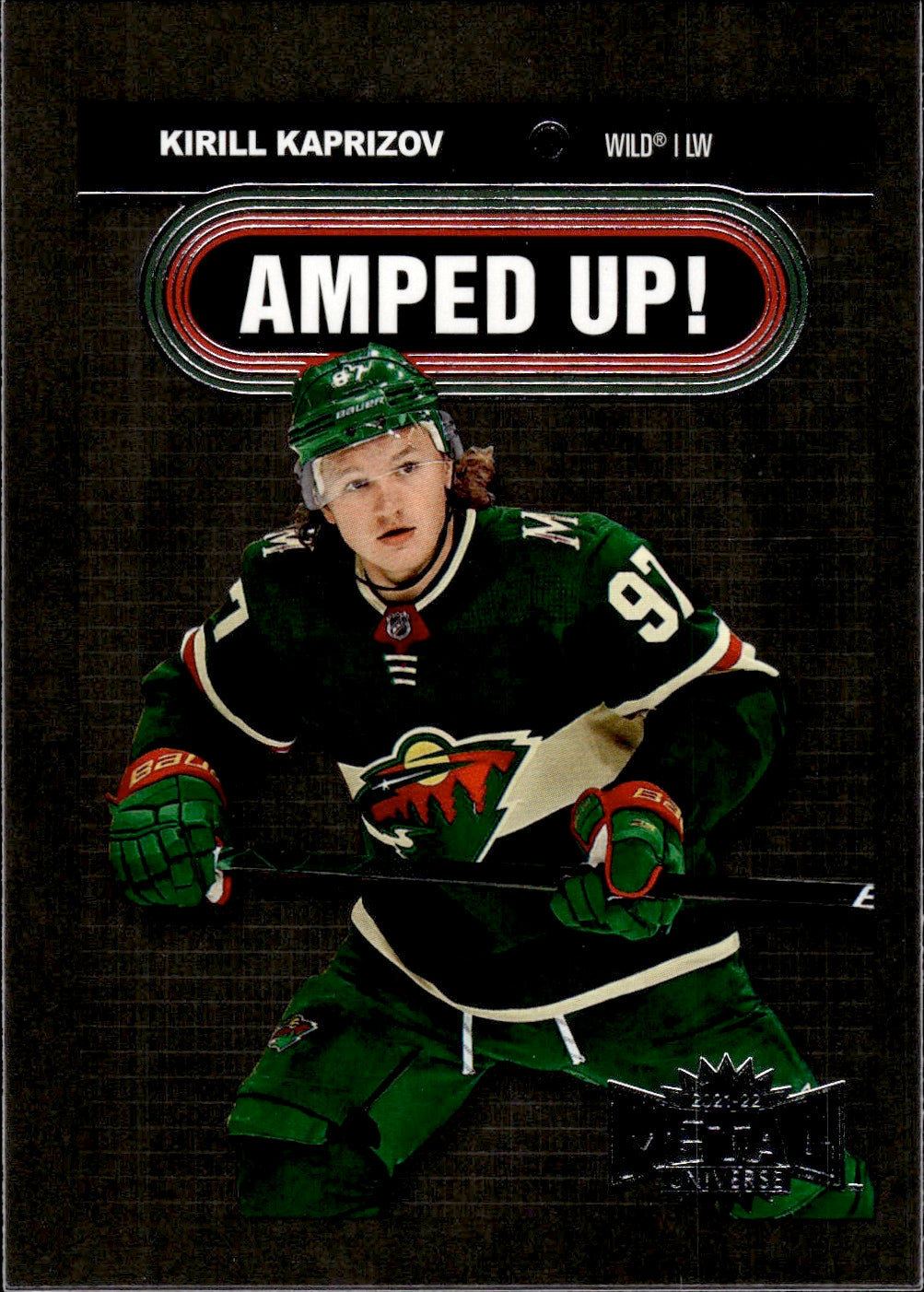 2021-22 Upper Deck Skybox Metal Universe Hockey Amped Up #AU-8 Kirill Kaprizov - Minnesota Wild