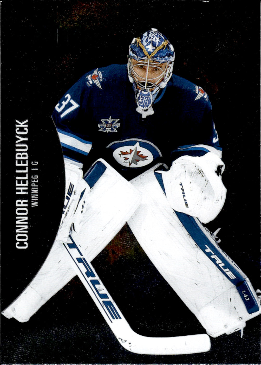 2021-22 Upper Deck Skybox Metal Universe Hockey Base #85 Connor Hellebuyck - Winnipeg Jets