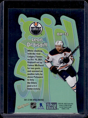 2021-22 Upper Deck Skybox Metal Universe Hockey Big Man On Ice #BM-32 Leon Draisaitl - Edmonton Oilers