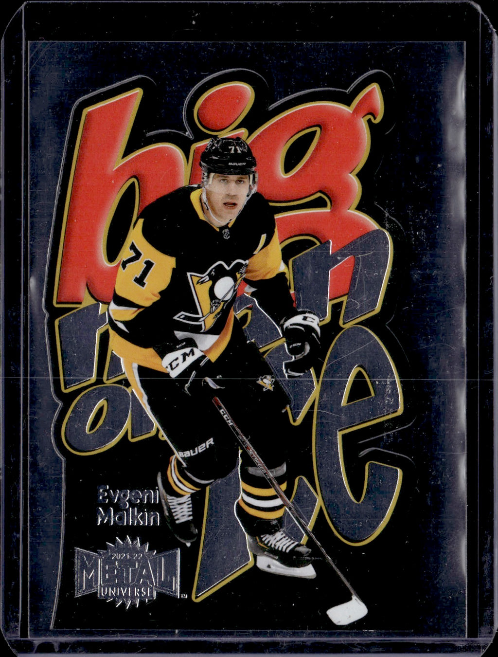 2021-22 Upper Deck Skybox Metal Universe Hockey Big Man On Ice #BM-34 Evgeni Malkin - Pittsburgh Penguins