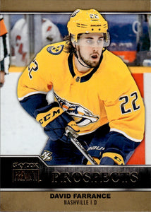 2021-22 Upper Deck Skybox Metal Universe Hockey Premium Prospects #PP-22 David Farrance - Nashville Predators