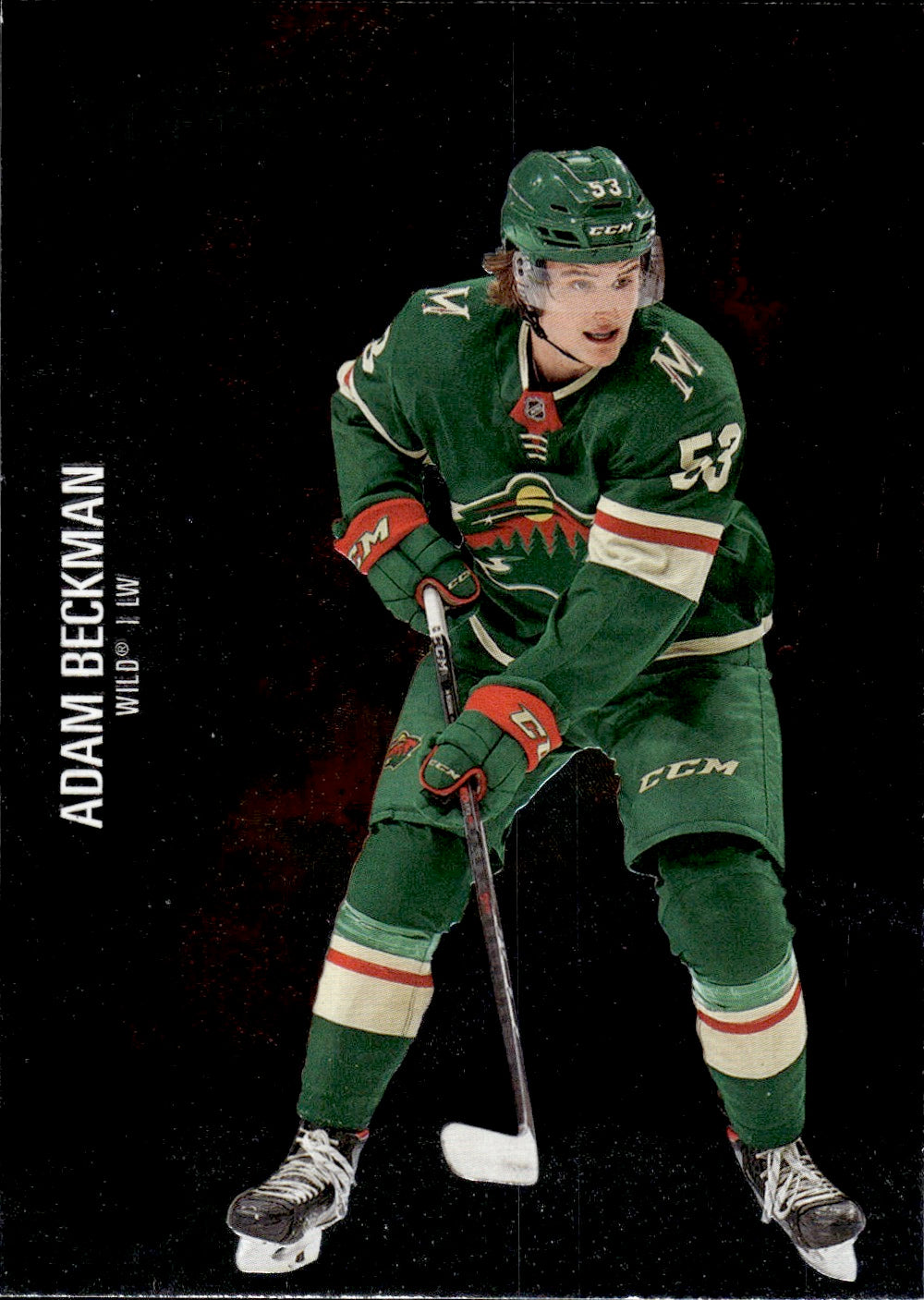 2021-22 Upper Deck Skybox Metal Universe Hockey Rookies #176 Adam Beckman - Minnesota Wild