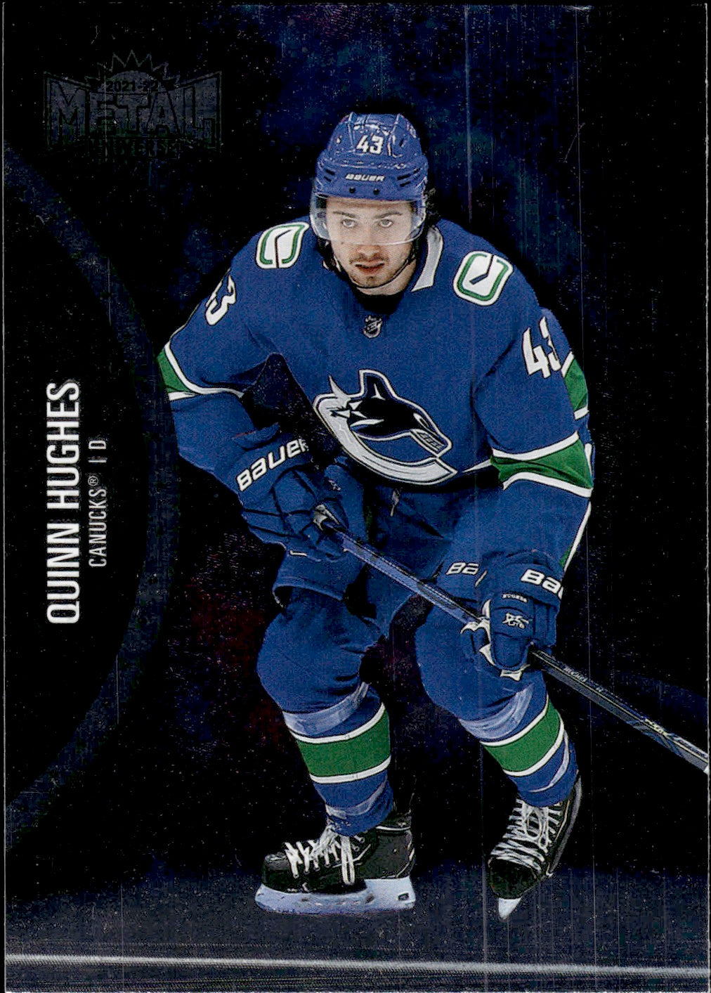 2021-22 Upper Deck Skybox Metal Universe #49 Quinn Hughes - Vancouver Canucks