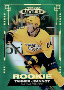 2021-22 Upper Deck Stature - Base - Green Photo Design /66 #188 Tanner Jeannot - Nashville Predators