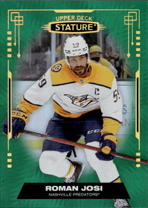 2021-22 Upper Deck Stature - Base - Green Photo Design /66 #77 Roman Josi - Nashville Predators