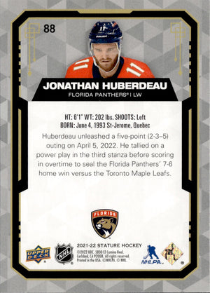 2021-22 Upper Deck Stature - Base /65 #88 Jonathan Huberdeau - Florida Panthers